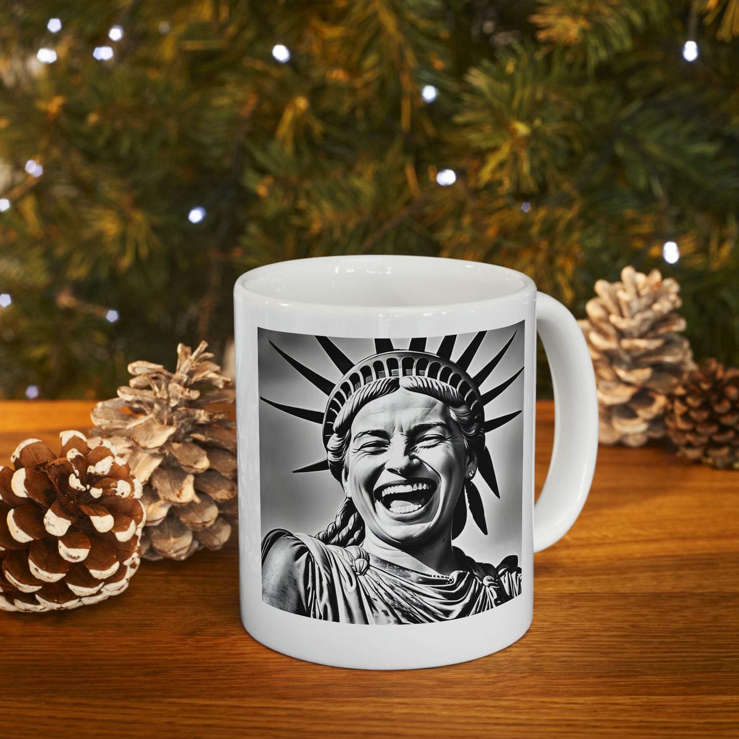 Lady Liberty is Smiling Again! Ceramic Mug - 11 oz.