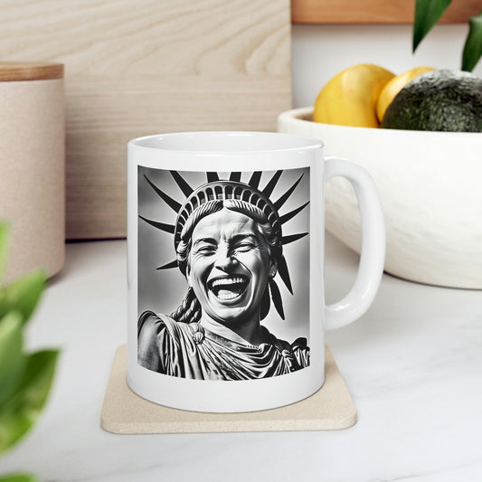 Lady Liberty is Smiling Again! Ceramic Mug - 11 oz.