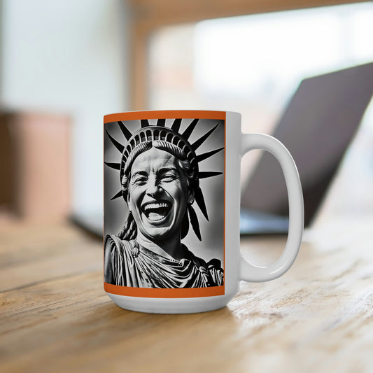 Lady Liberty is Smiling Again!  Ceramic Mug - 15 oz.