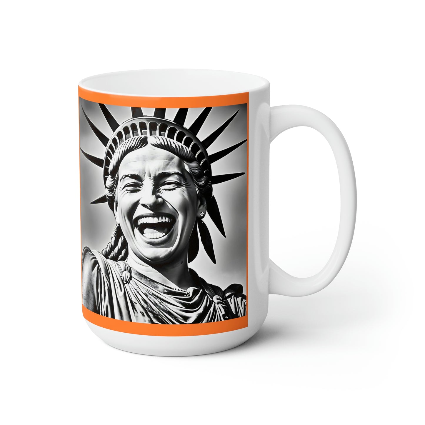 Lady Liberty is Smiling Again!  Ceramic Mug - 15 oz.