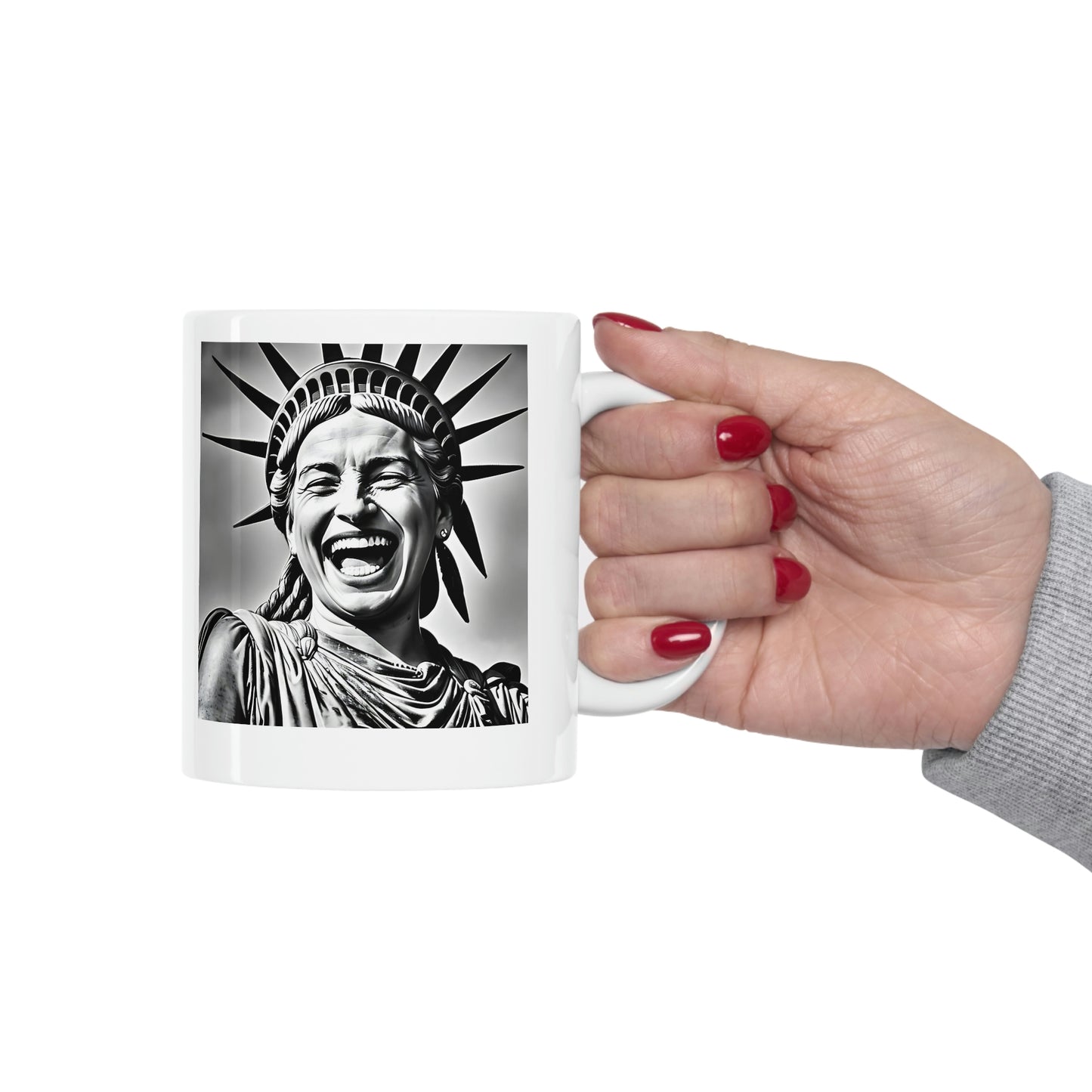 Lady Liberty is Smiling Again! Ceramic Mug - 11 oz.